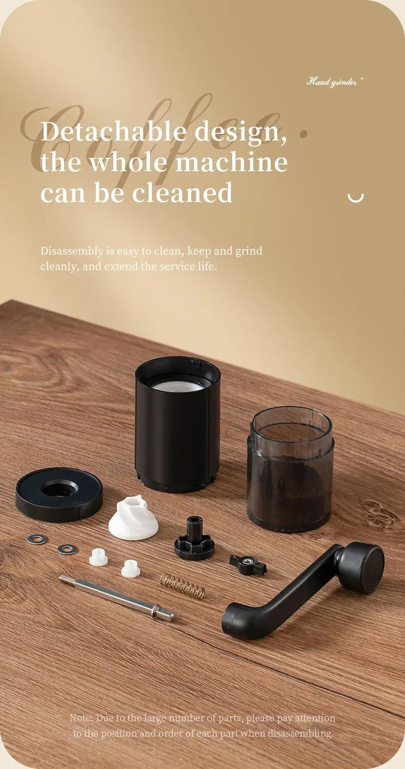 1pc Manual Coffee Grinder Portable Grinder Home Outdoors Travel Hand Crank Coffee Grinder Adjustable Bean Grinder