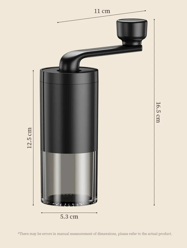 1pc Manual Coffee Grinder Portable Grinder Home Outdoors Travel Hand Crank Coffee Grinder Adjustable Bean Grinder