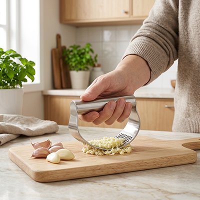 Garlic press